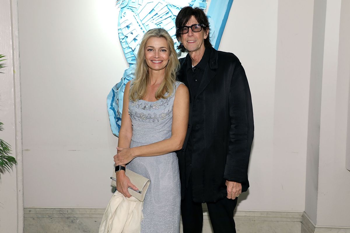 Paulina Porzikova and Ric Ocasek attend the first annual Art Students League Of NY [STartUP] Gala on May 11, 2018 in New York City.  