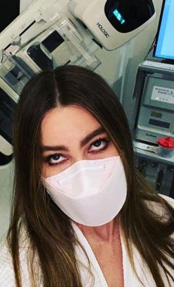 Sofia Vergara getting a mammogram