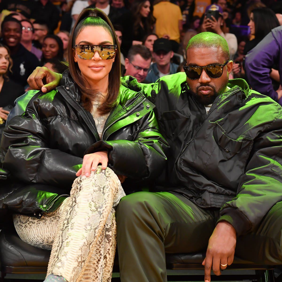 Celebrities At The Los Angeles Lakers Game