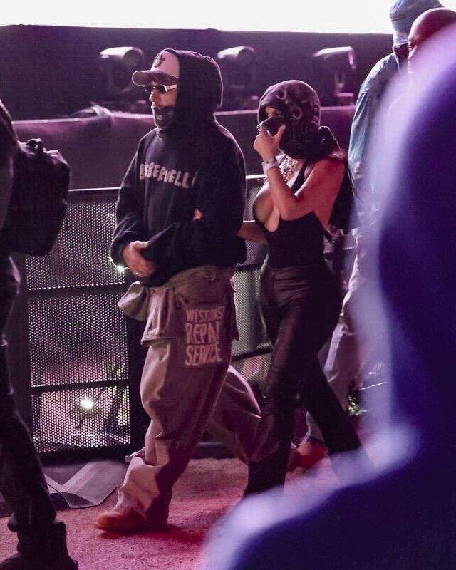 Kim Kardashian and Lewis Hamilton are seen enjoying Justin Bieber's performance during the second day of the first weekend of the 2026 Coachella Valley Music and Arts Festival in Indio.