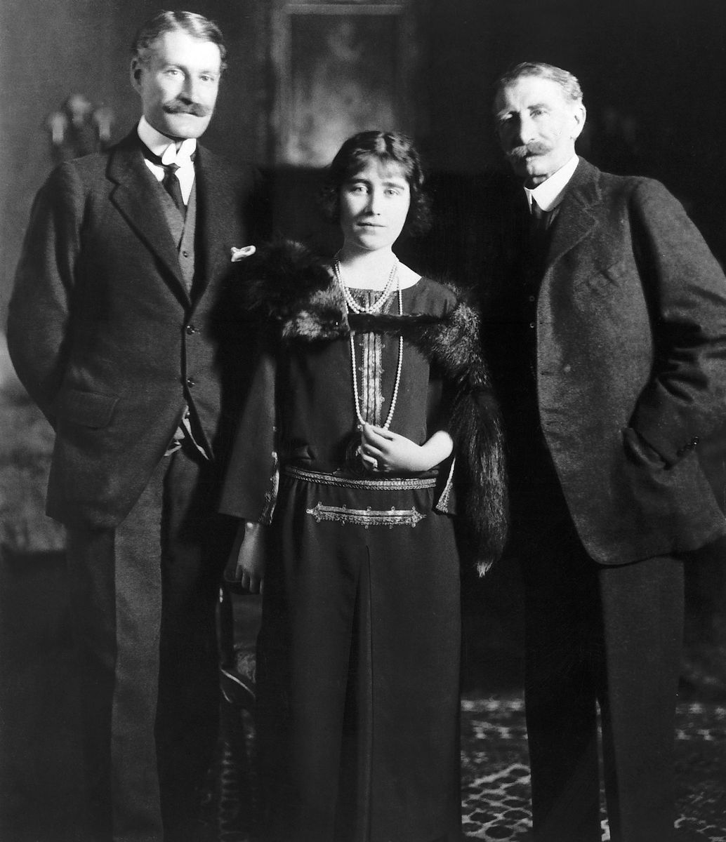 Lady Elizabeth Bowes-Lyon, the future Queen Mother, pictured in 1923, the year she received the historic amethyst necklace as a wedding gift from Queen Alexandra.