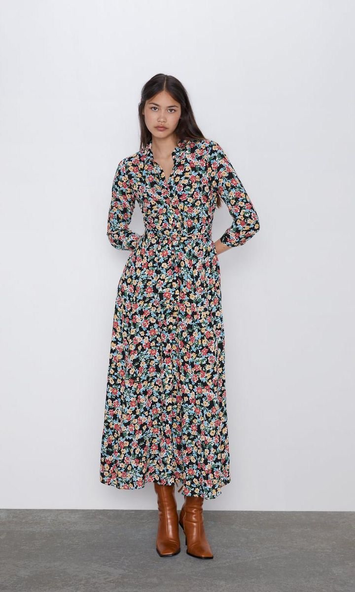 Vestido floral de Zara
