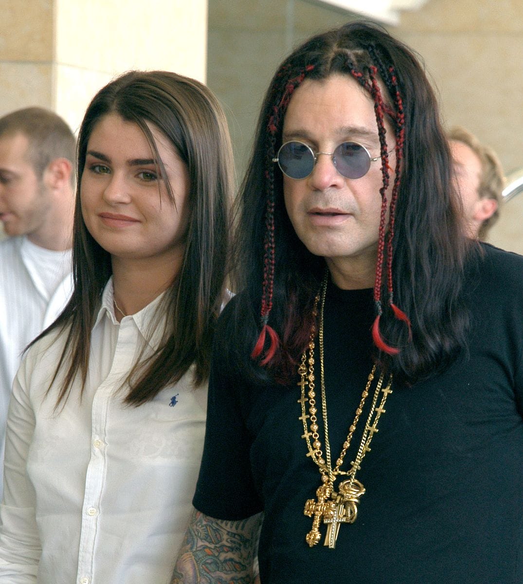 Aimee Osbourne and Ozzy Osbourne during TCA July 2003.