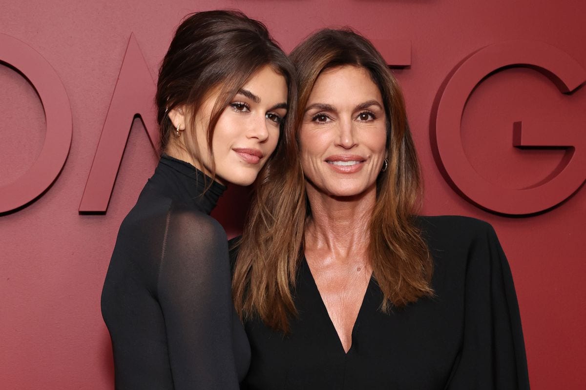 Kaia Gerber and Cindy Crawford attend Planet Omega Hosts Fashion Panel & Cocktail Reception at Chelsea Factory on November 14, 2023 in New York City.