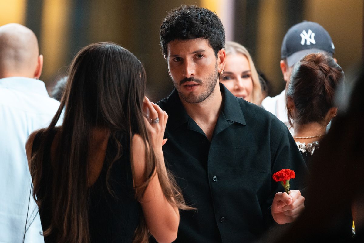 Sebastian Yatra attends the Carolina Herrera Spring/Summer 2026 Fashion Show at Plaza Mayor