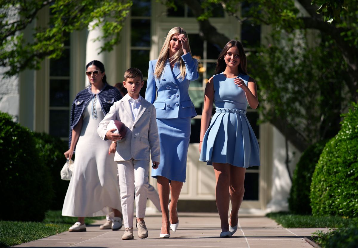 Ivanka and her kids, Joseph and Arabella, at the White House celebrating the Philadelphia Eagles