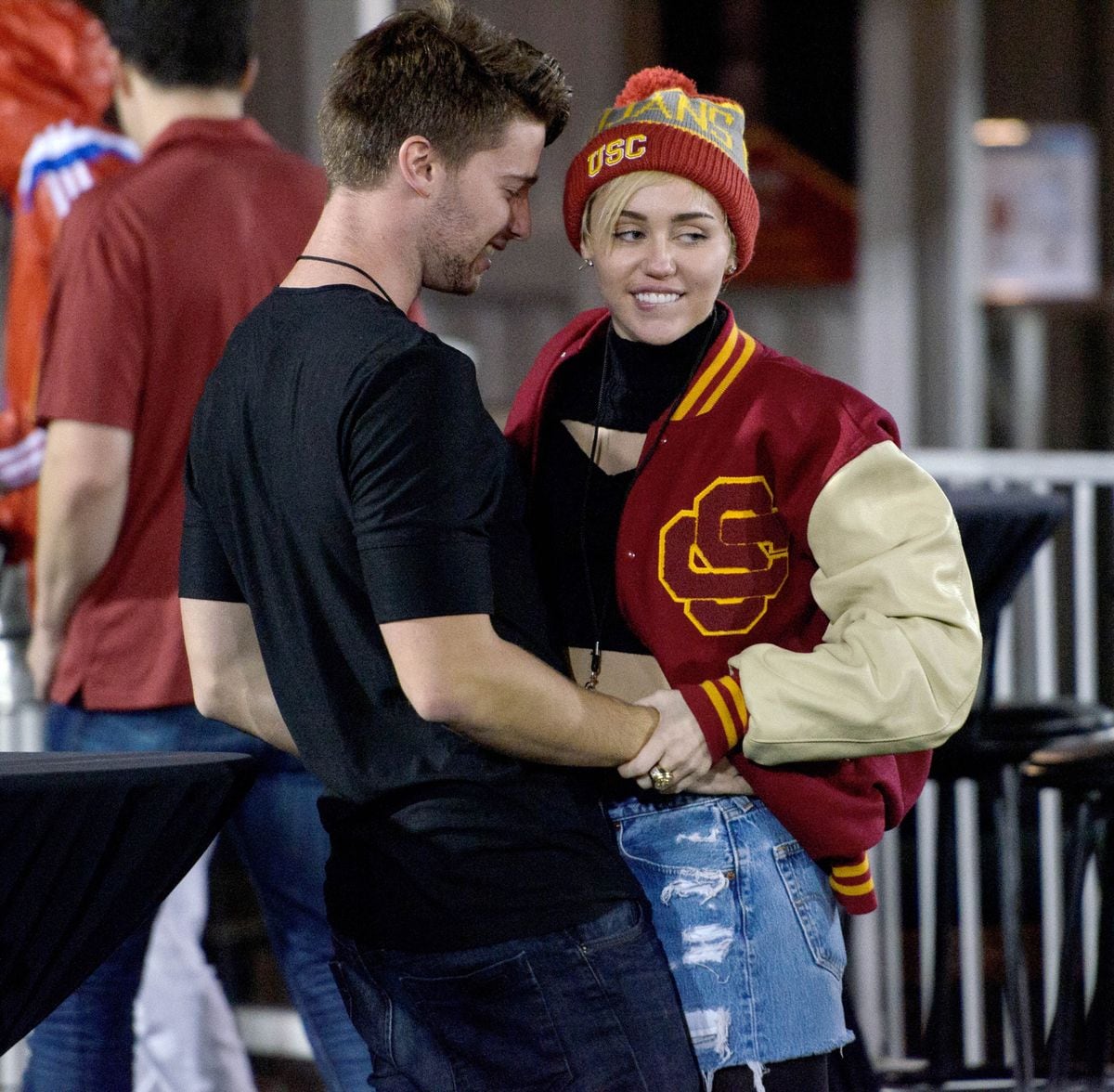 Singer Miley Cyrus and Patrick Schwarzenegger are seen on November 13, 2014 in Los Angeles
