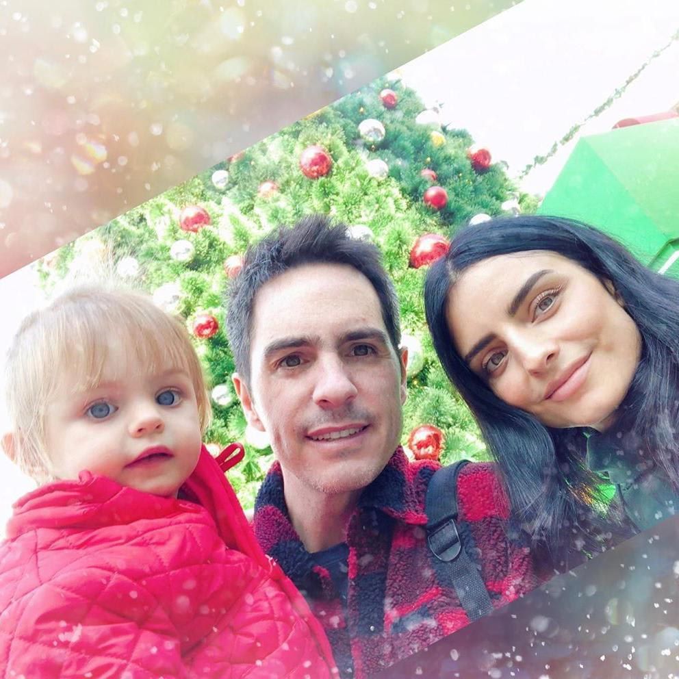 Aislinn Derbez, Mauricio Ochmann and their daughter Kailani