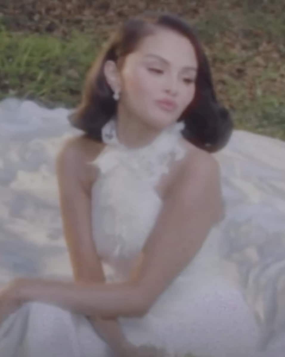 Selena collaborated with Petra Collins on the dreamy wedding shoot.