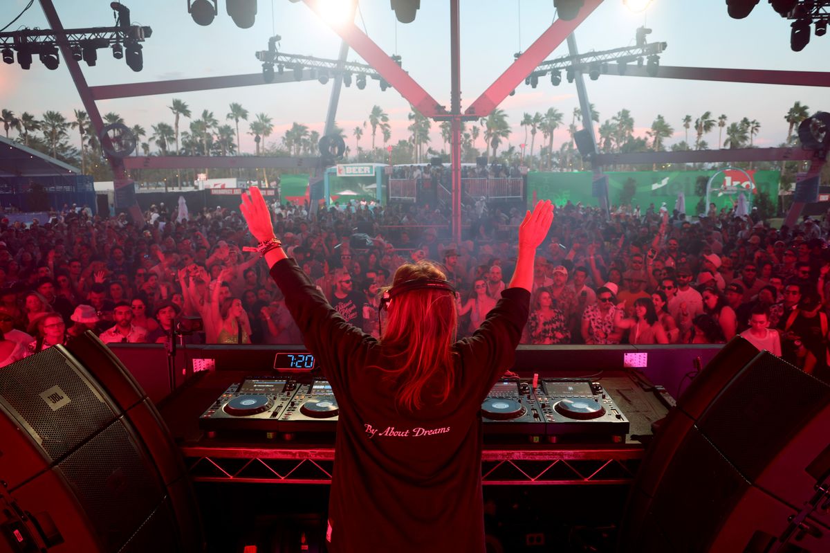 Bob Sinclar performs onstage during Heineken House at Coachella 2024