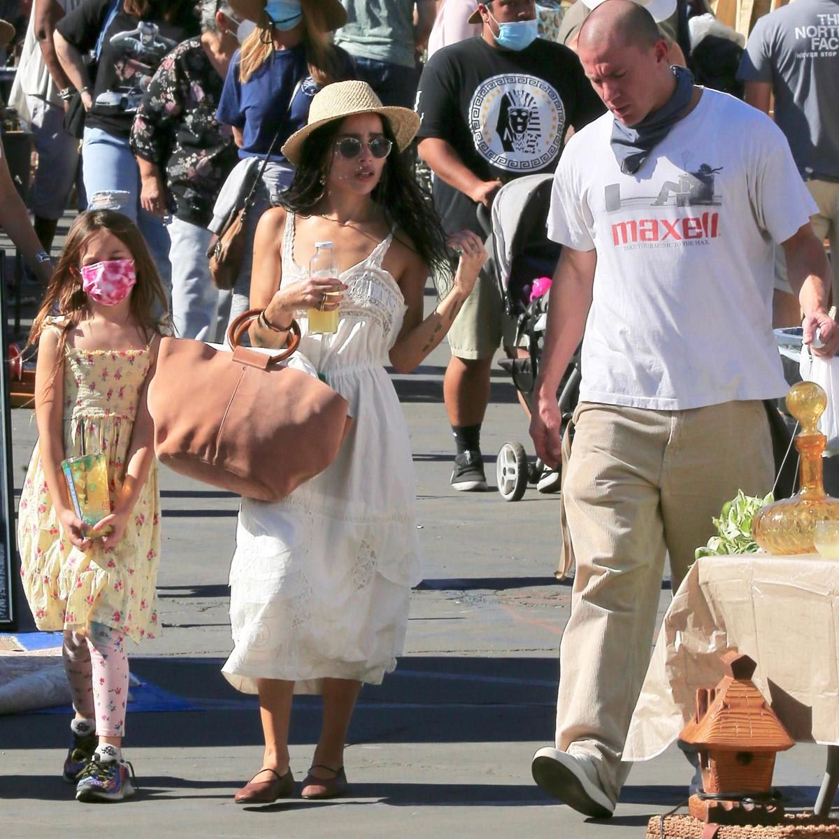 EXCLUSIVE Zoe Kravitz is Seen For the 1st Time With Channing Tatum & His Daughter at a Farmer's Market