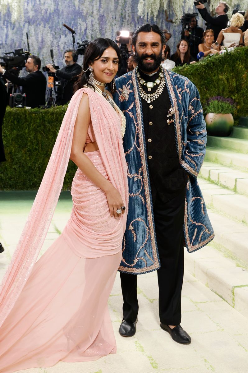 Princess Gauravi Kumari of Jaipur and Maharaja Sawai Padmanabh Singh attend the 2026 Met Gala celebrating "Costume Art" at Metropolitan Museum of Art on May 04, 2026 in New York City