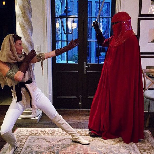"Good morning... This is how we woke up our kids!! Happy #StarWars day! #TheForceAwakens" wrote Faith Hill posing with her husband Tim McGraw.
Photo: Instagram/@faithhill