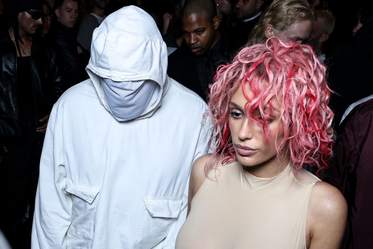Kanye West and Bianca Censori at Paris Fashion Week