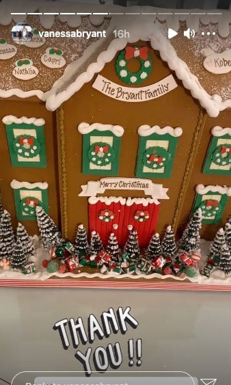 Vanessa Bryant and Kobe Bryant gingerbread house