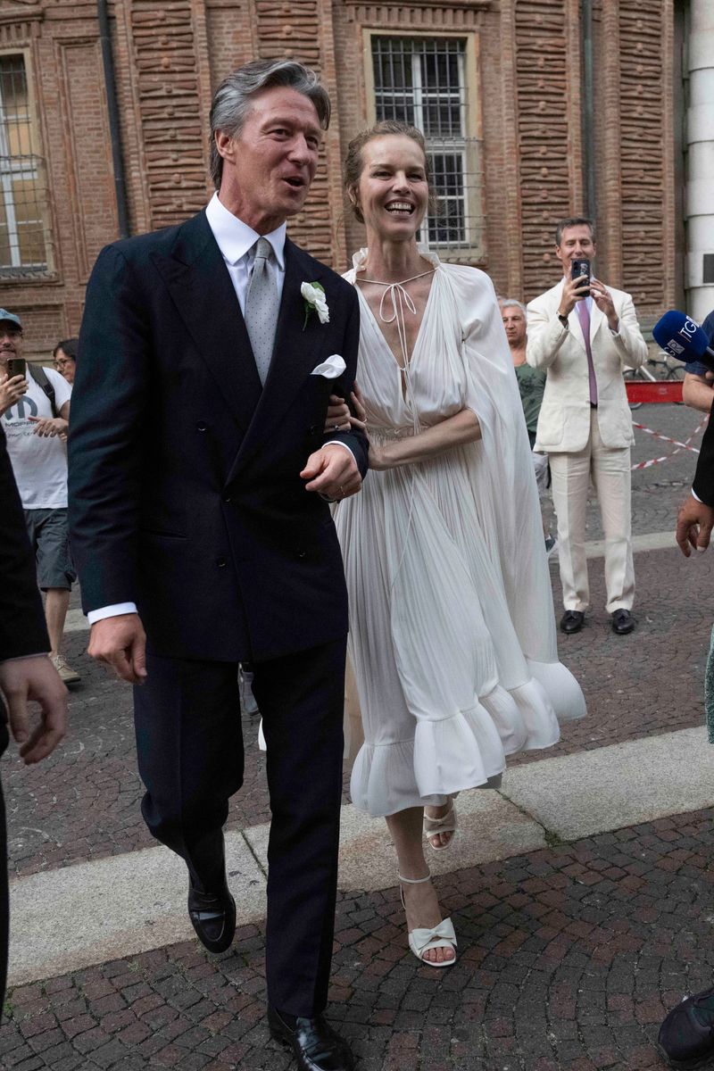 Eva Herzigová and Giorgio Marsiaj tied the knot in Turin after 25 years together and three children.