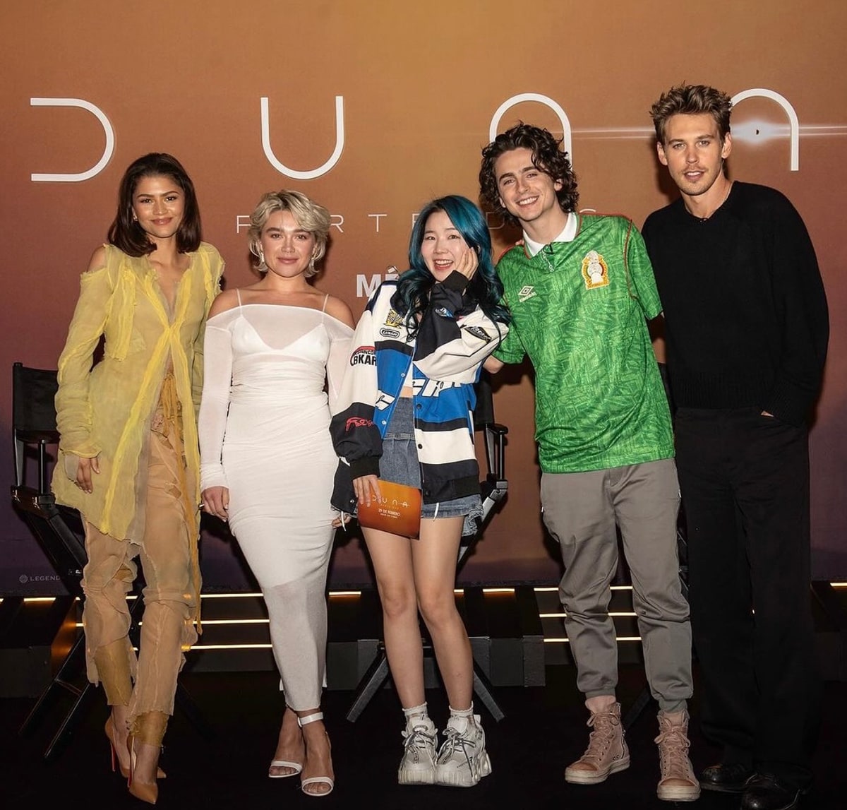 Timothée Chalamet, meanwhile, made headlines for wearing an original Mexico 1994 home shirt.