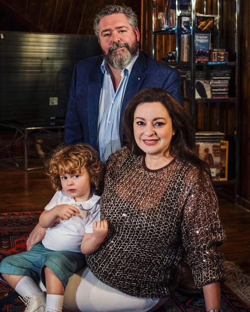 George of Russia and Victoria Romanovna with their eldest son, Alexander