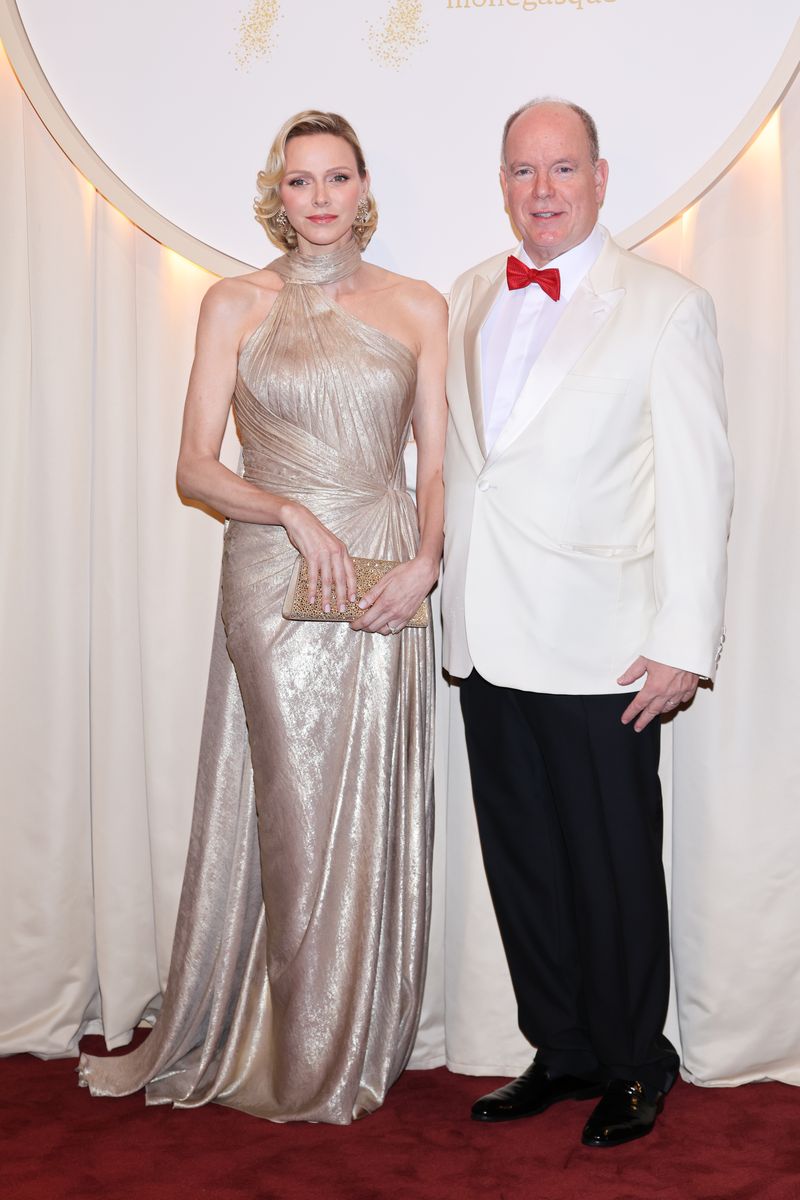Prince Albert II and Princess Charlene attended the gala in their leadership roles with the Monaco Red Cross.