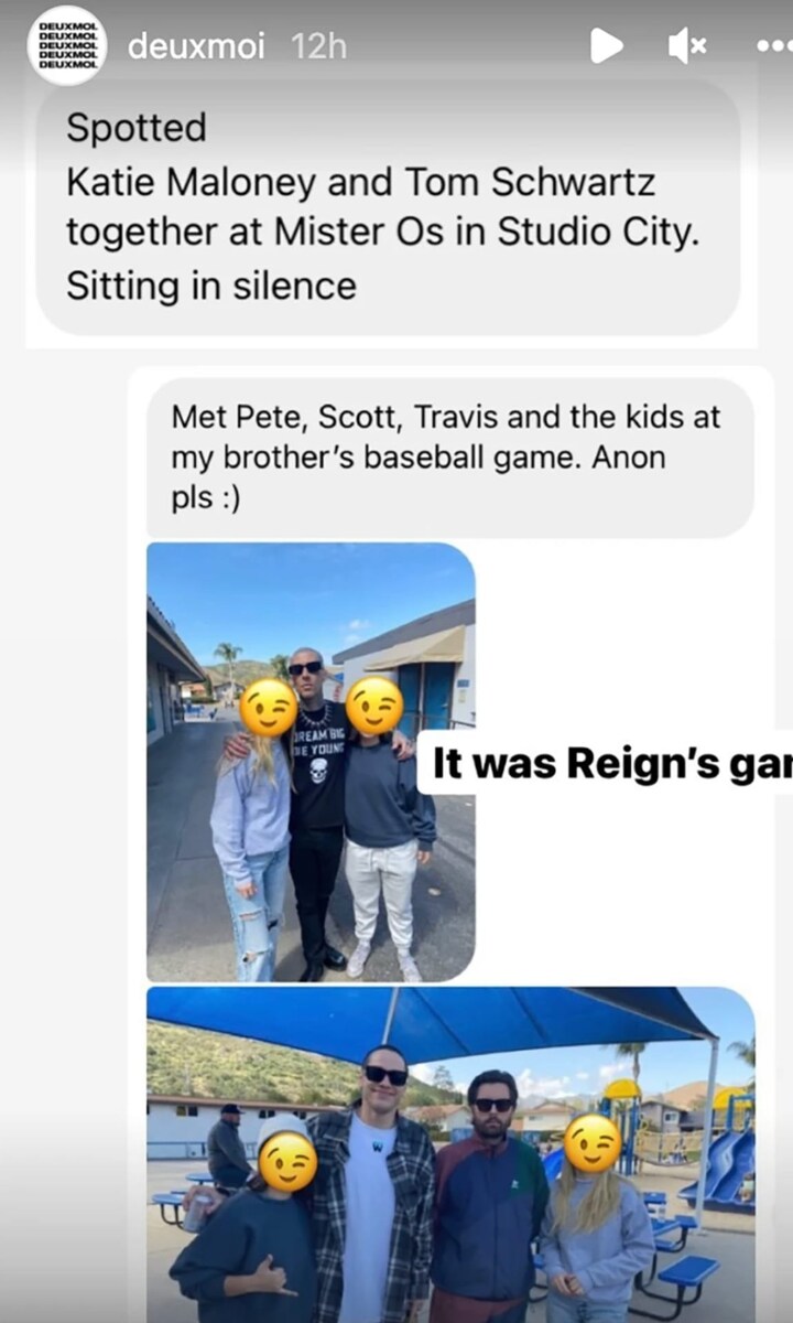 Pete Davidson hangs with Travis Barker and Scott Disick at son Reign’s baseball game