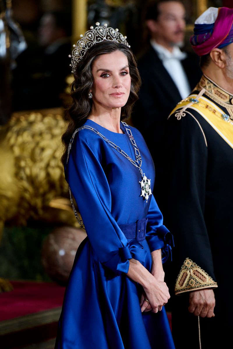 Queen Letizia of Spain hosts a dinner gala for Oman's Sultan His Majesty Haitham Bin Tariq