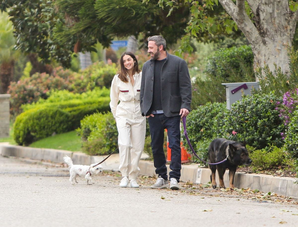 Ben Affleck and Ana de Armas are seen on April 12, 2020 in Los Angeles, California