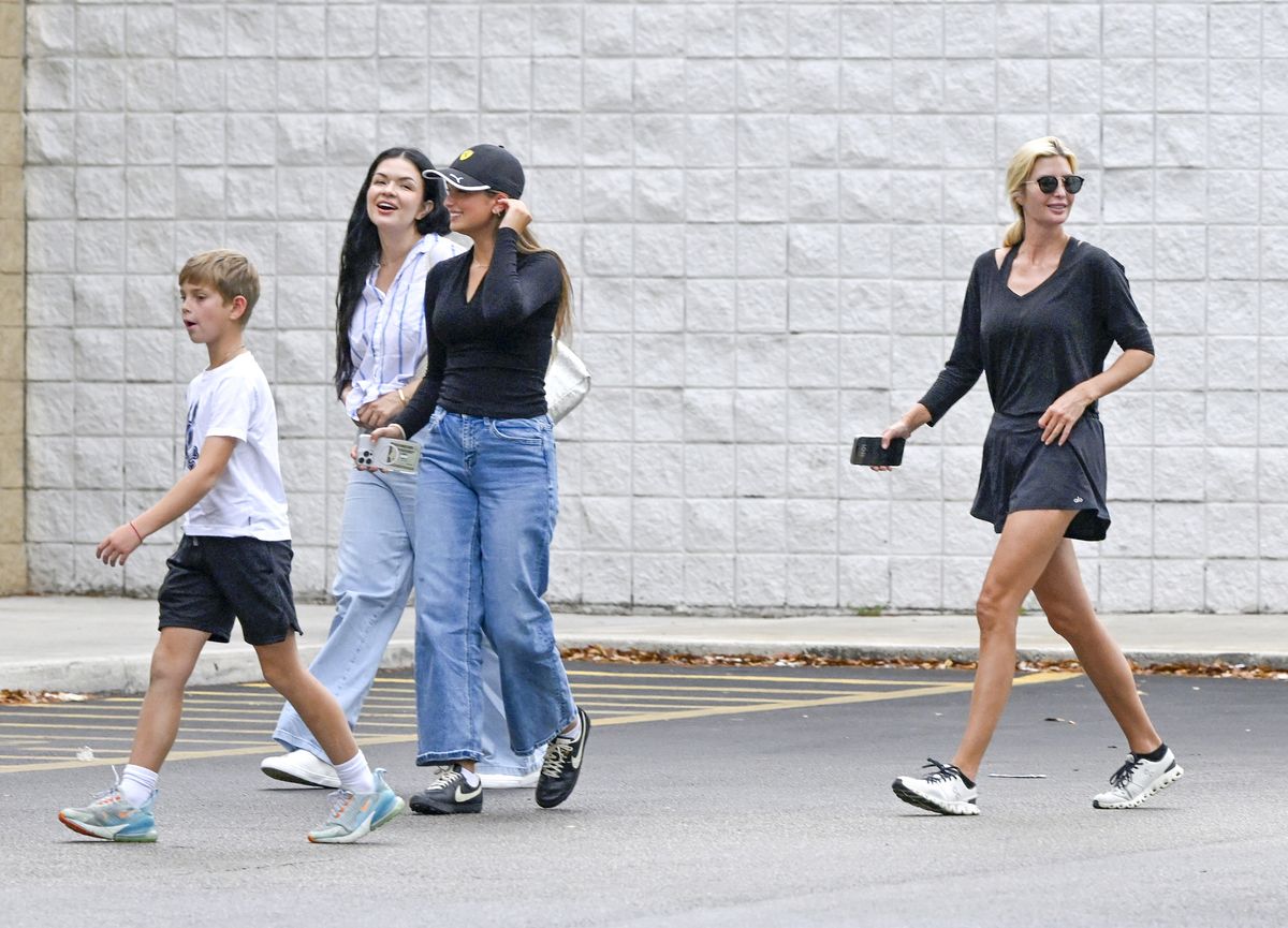 Ivanka was accompanied by her kids Arabella and Theodore and a a friend