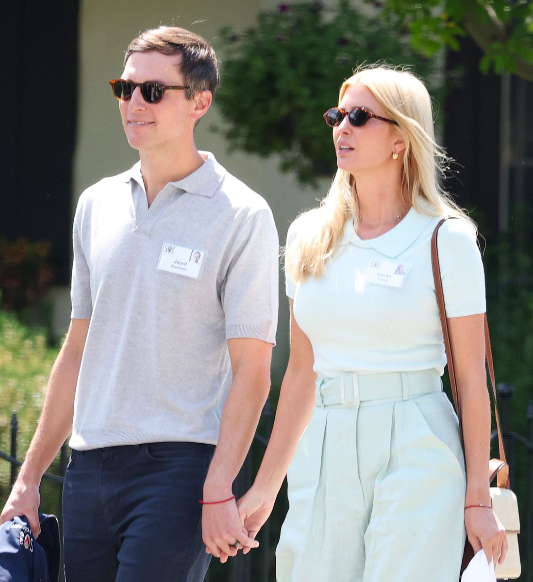 Ivanka Trump and Jared Kushner arrive hand in hand at the exclusive Allen & Company Sun Valley Conference in Idaho.