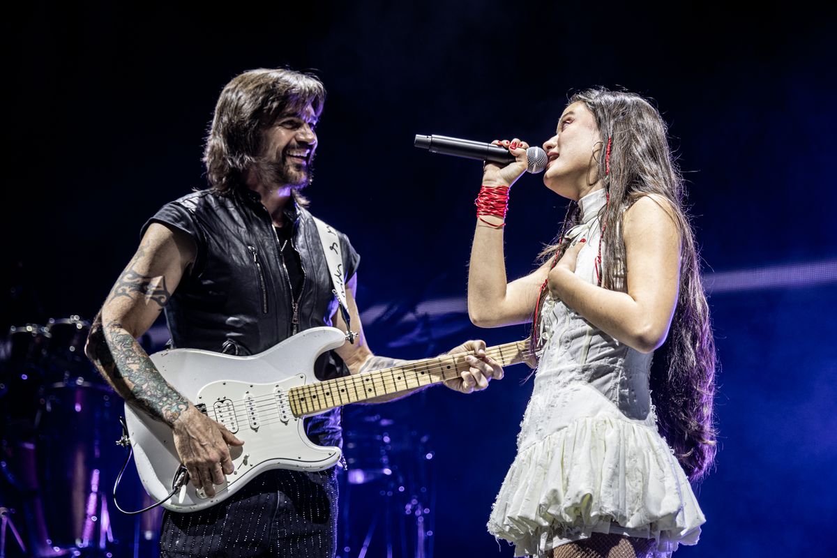 Juanes and Joaquina perform during Juanes North America Tour in January 2026