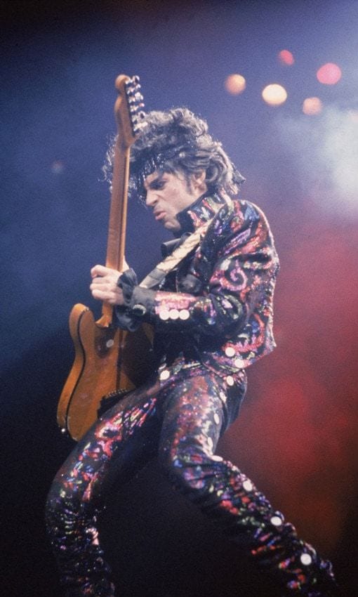 Prince reached new levels of superstardom with his 1984 <i>Purple Rain</i>.
<br>
Photo: Getty Images