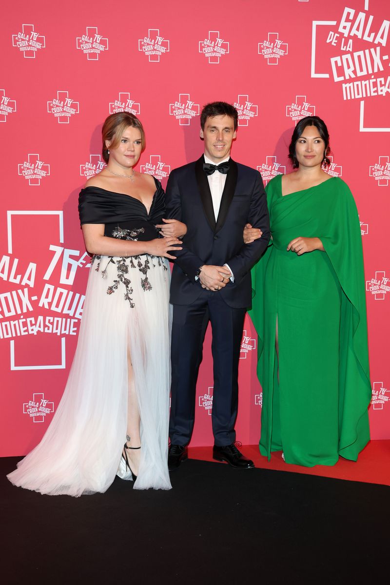 Camille Gottlieb, Louis Ducruet and Marie Ducruet attend the 76th Red Cross Ball on July 12, 2025 in Monaco