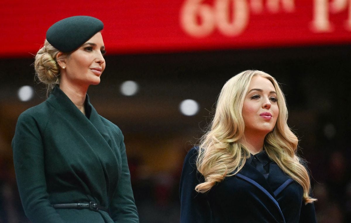 US President Donald Trump' daughters Ivanka Trump (L) and Tiffany Trump (R) attend the inaugural parade inside Capital One Arena, in Washington, DC, on January 20, 2025. (Photo by Jim WATSON / AFP) (Photo by JIM WATSON/AFP via Getty Images)
