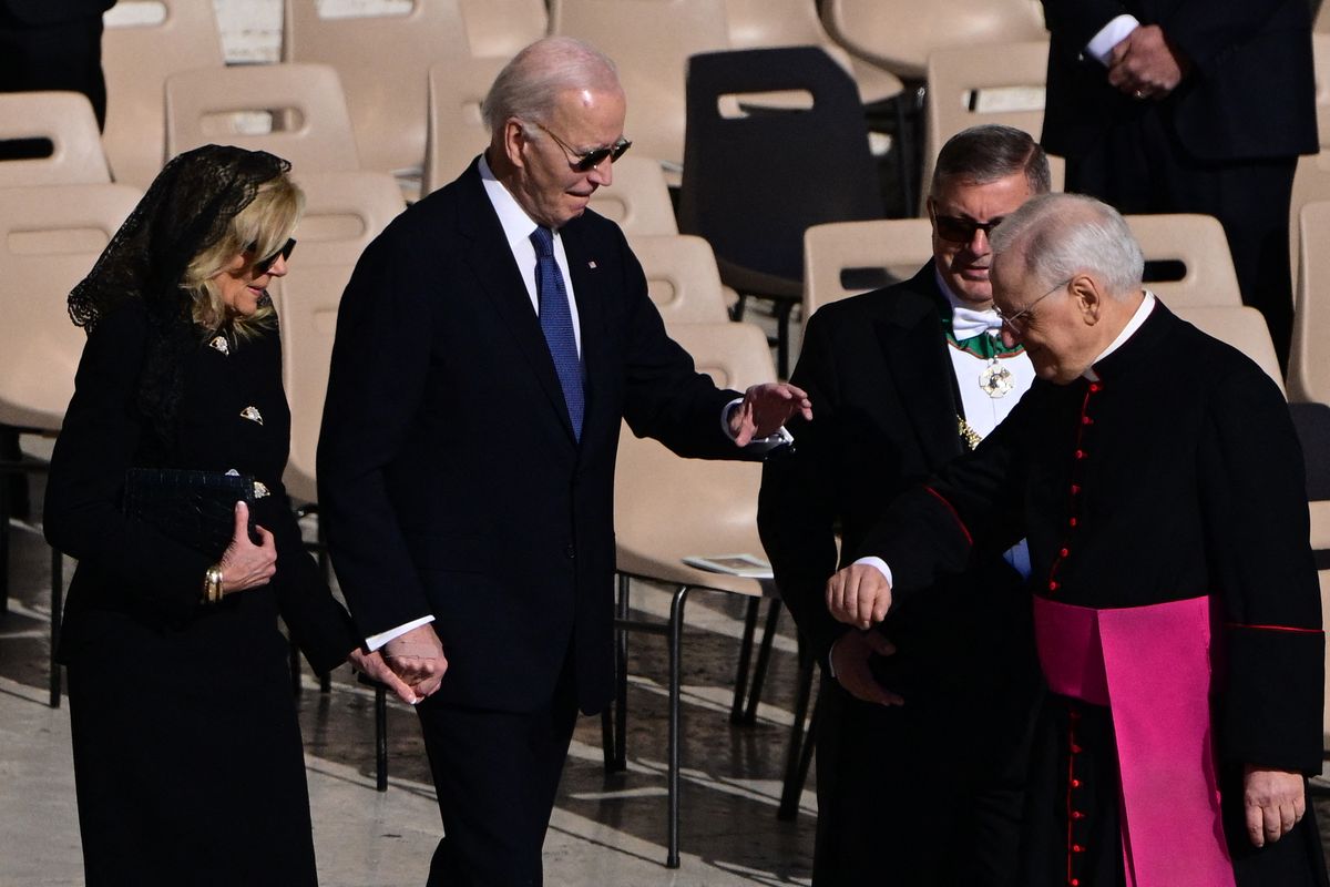 Joe and Jill Biden at Pope Francis' funeral