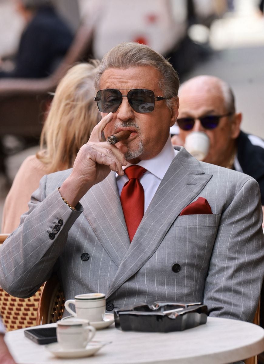 Stallone on the set of 'Tulsa King'