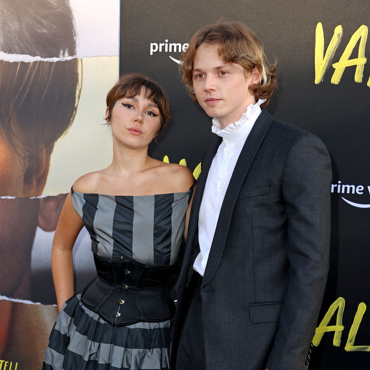 (L-R) Mercedes Kilmer and Jack Kilmer attend the Premiere of Amazon Studios' "VAL" at DGA Theater Complex on August 03, 2021 in Los Angeles, California. 
