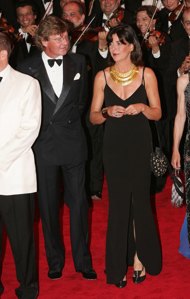 Princess Caroline embraced understated elegance in a sleek black slip dress at the 2004 gala.
