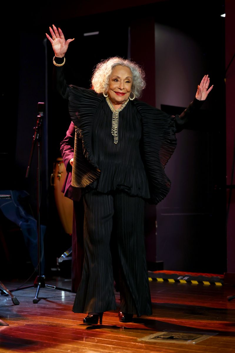 Renee Victor accepts the Conga Room Life-Time Achievement 2024 award onstage during The Conga Room 25-Year Closing Celebration at The Conga Room on March 27, 2024 in Los Angeles, California.