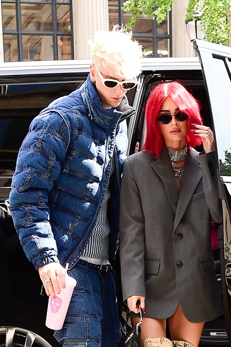 Megan Fox and Machine Gun Kelly are seen in Tribeca on September 05, 2023, in New York City