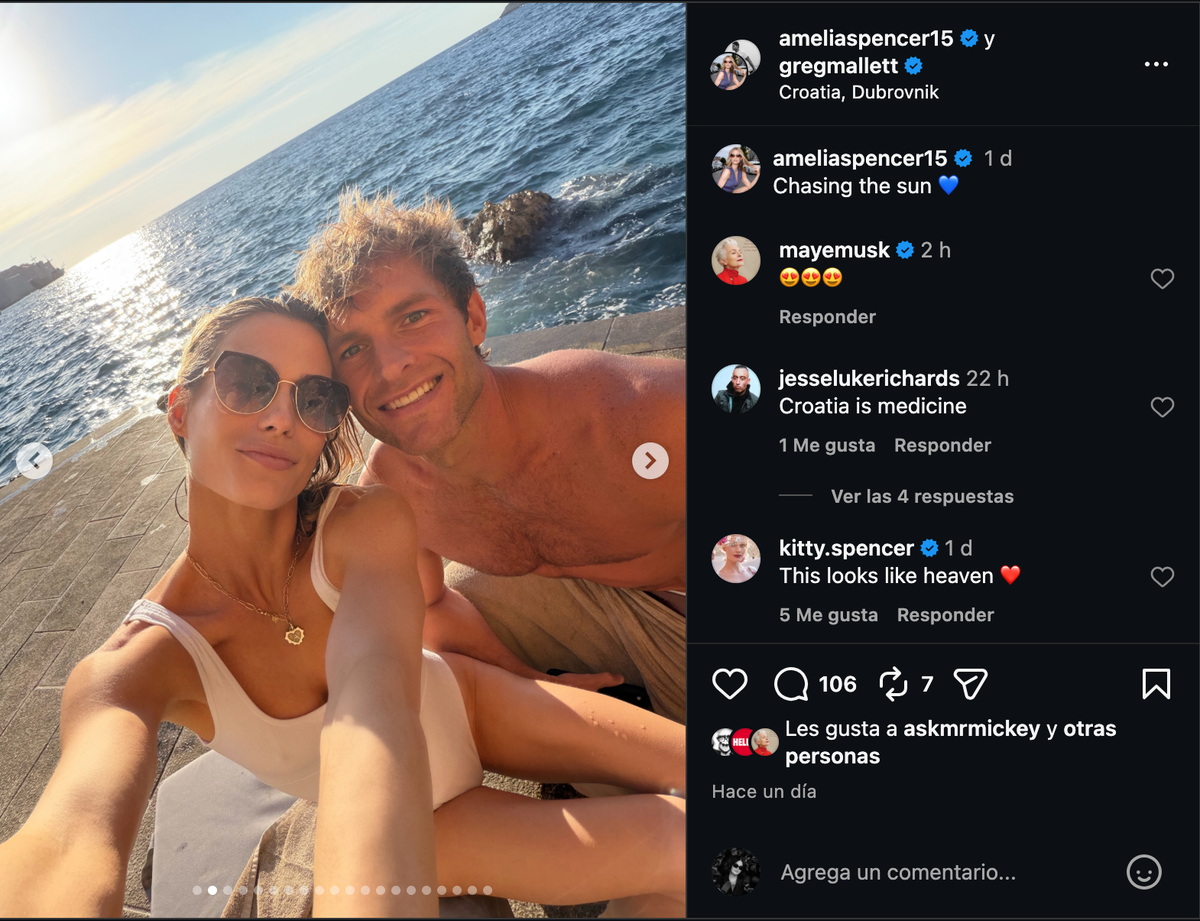 The photos documented her romantic escape to Croatia with Mallett