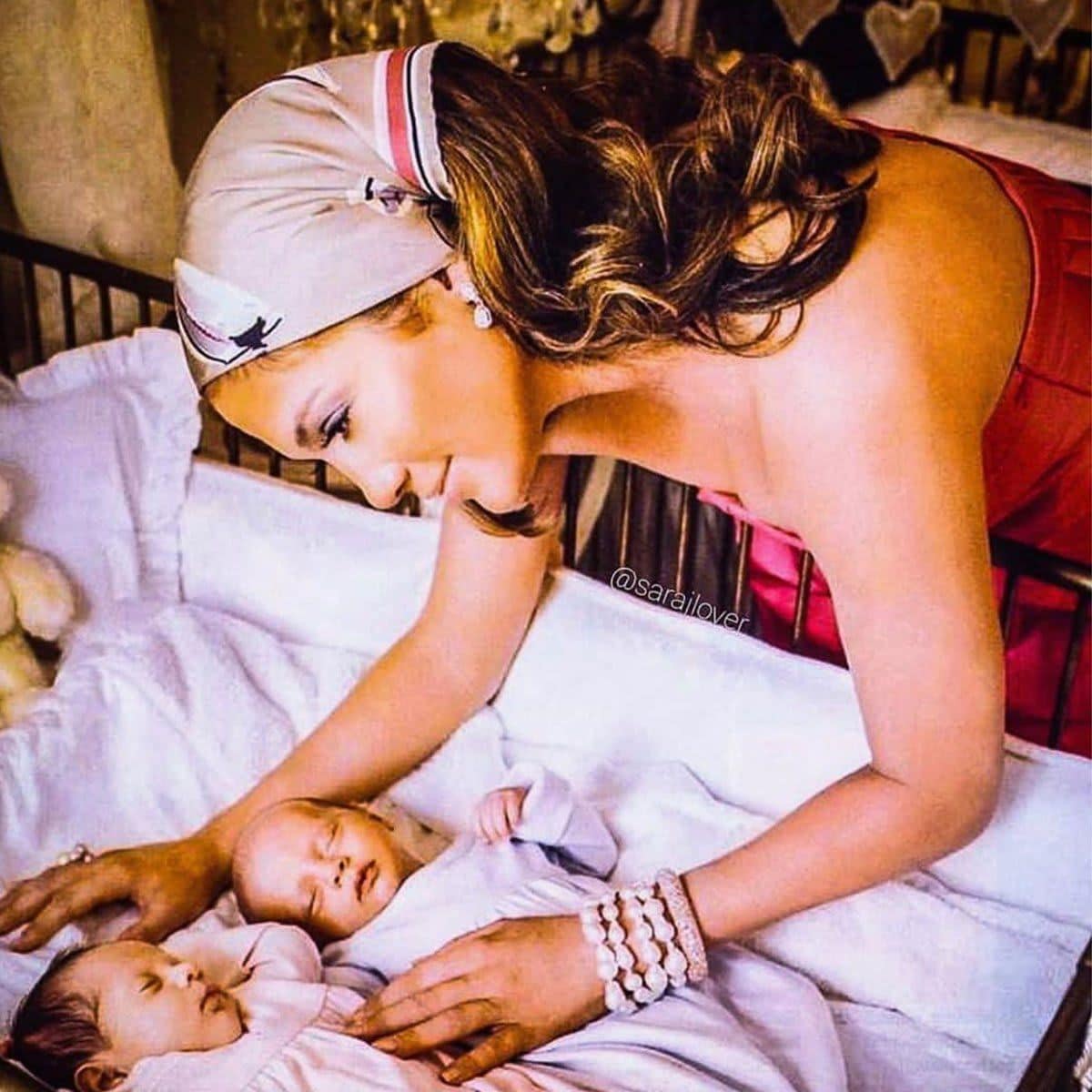 Jennifer Lopez and her twins Max and Emme