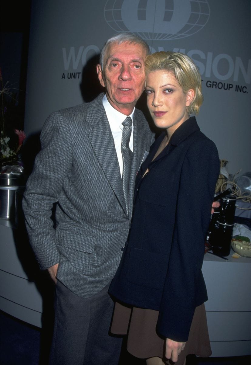 Aaron Spelling and daughter Tori.