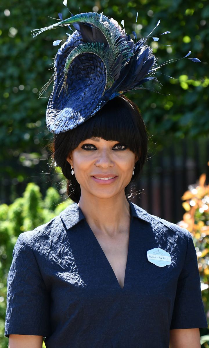 2021 Royal Ascot - Fashion, Day Two, royal blue hat