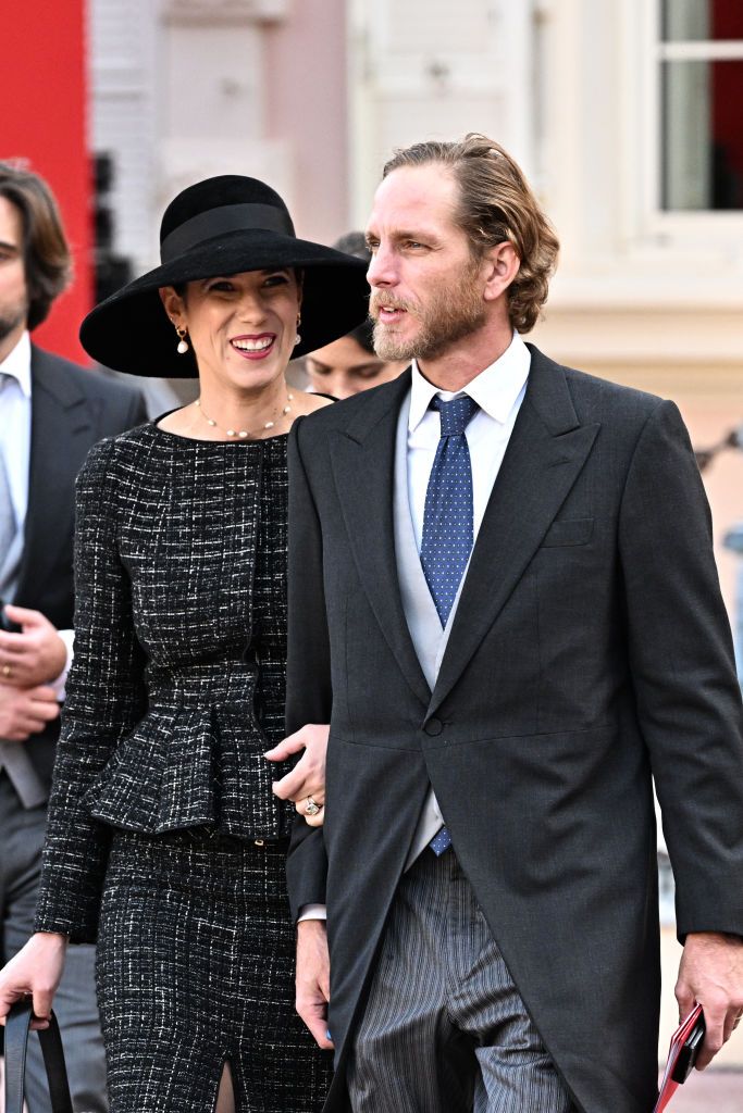 Tatiana Santo Domingo and Andrea Casiraghi attend the Monaco National Day on November 19, 2022 in Monte-Carlo, Monaco. 