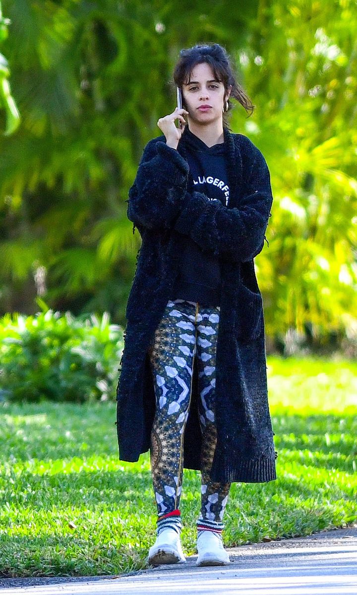 Camila Cabello on a walk