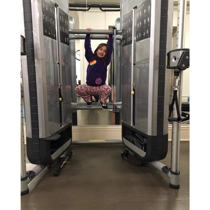 The mom-of-three had a special workout buddy for her Friday gym session. Attached to a picture of her daughter Arabella hanging on to exercise equipment, she wrote, "Monkeying around with my gym buddy. #FitnessFriday".
Photo: Instagram/@ivankatrump
