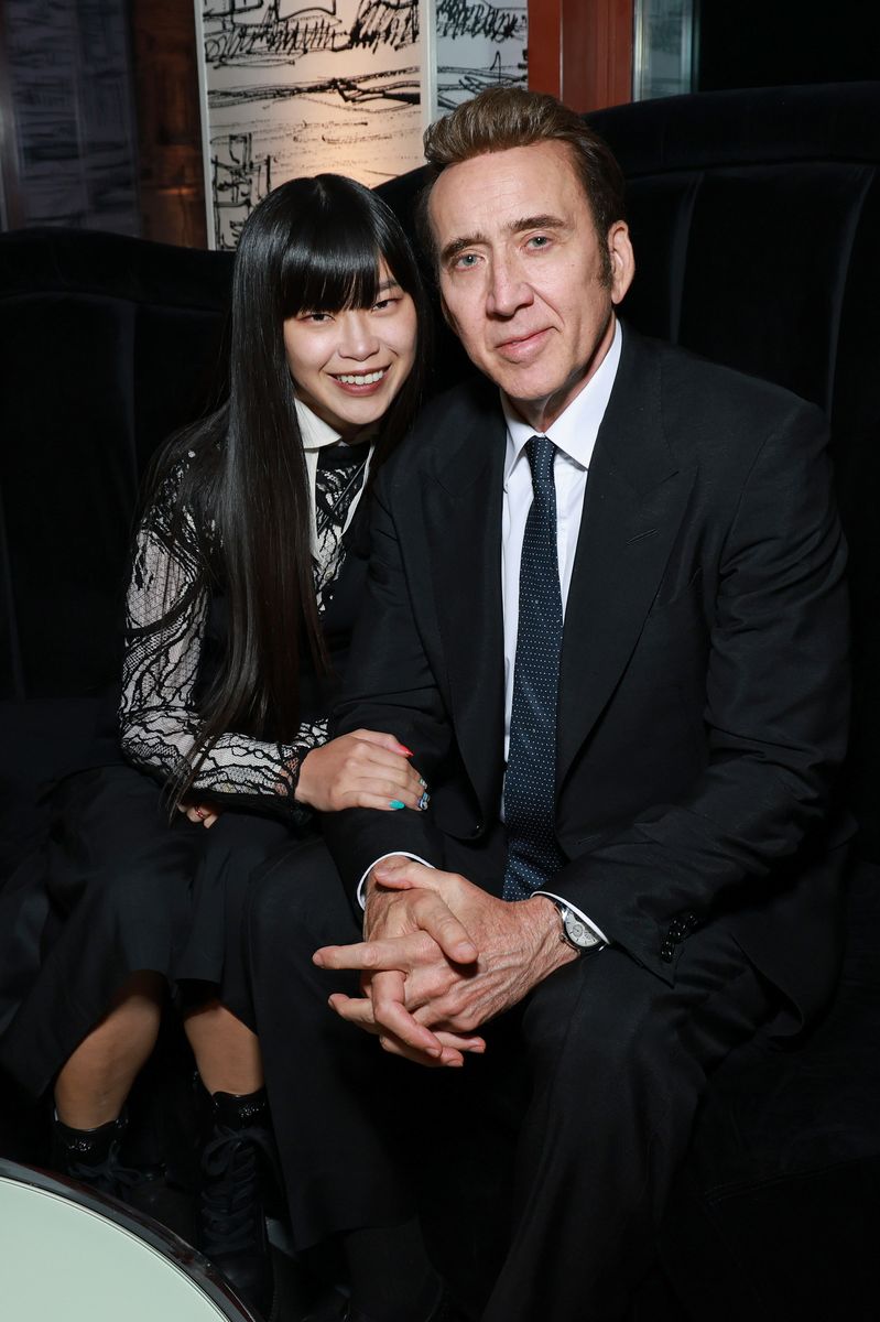 Shibata and Cage looked happy and in love at the premiere of 'Spider-Noir'