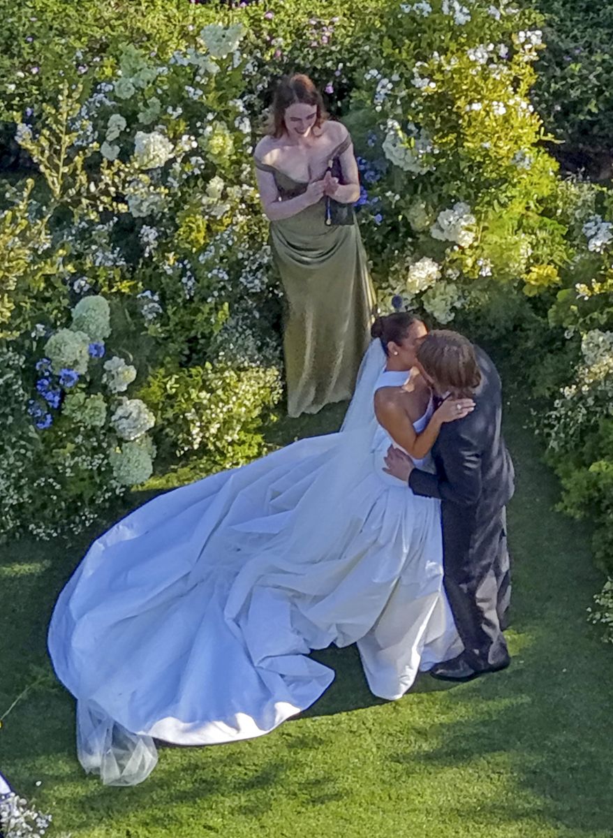 Billy had a beaming smile as they kissed