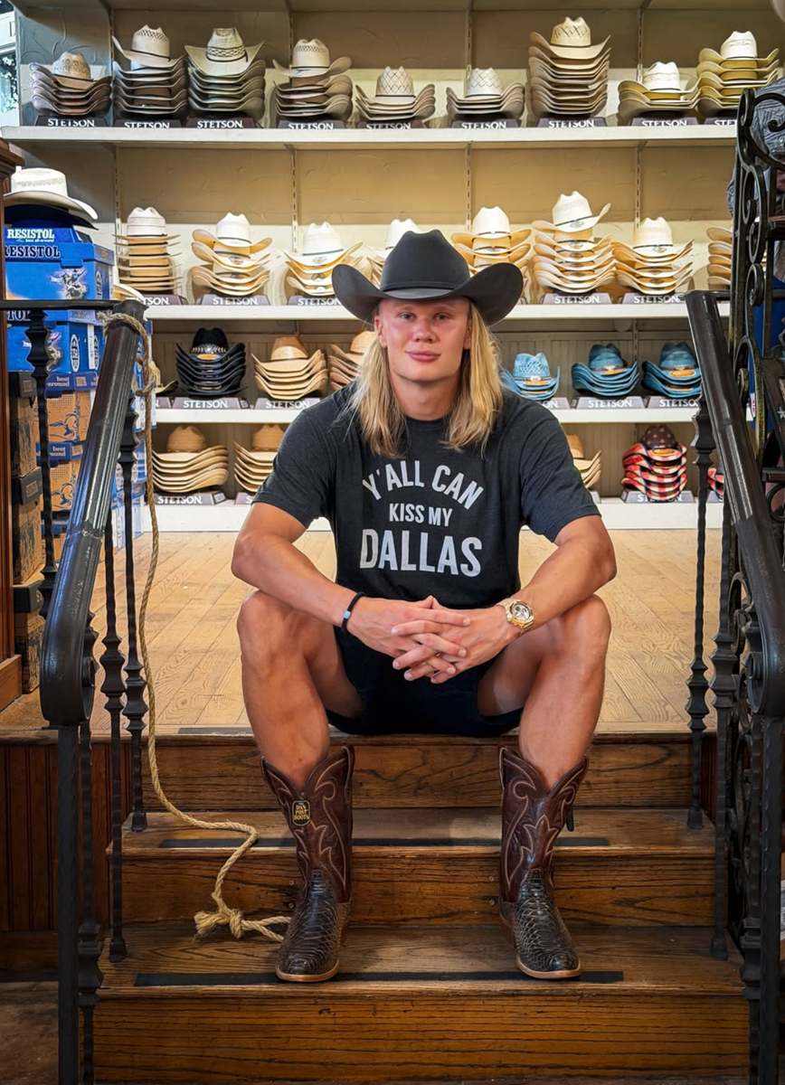The Norwegian star embraced Texas culture throughout the World Cup, from cowboy hats and western wear to his now-famous raccoon souvenir.