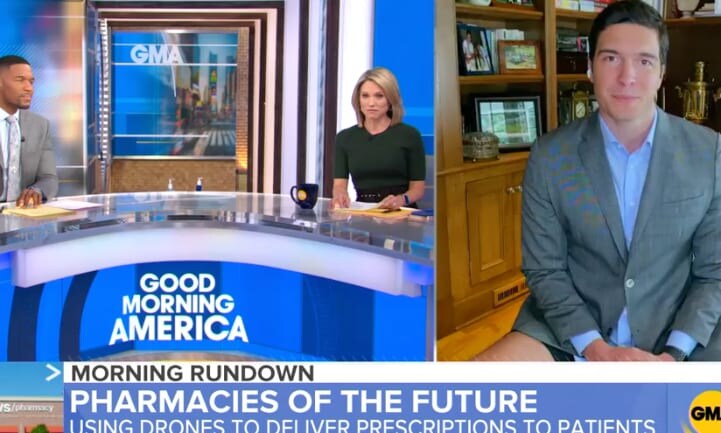 will reeve no pants on GMA