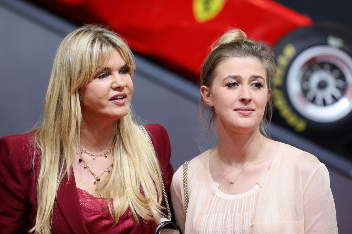 Corinna Schumacher, wife of former Formula One champion Michael Schumacher and her daughter Gina Schumacher.